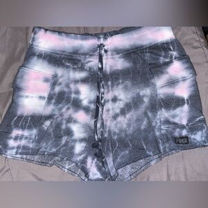 PINK Victoria's Secret Tie-Dye Shorts - Black and Pink